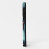 Gold en Blue Fractal Flowers Case-Mate iPhone Case (Achterkant/links)