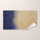 Gold en Blue Glitter Ombre Luxury Design Bad Handdoek (Handdoek)