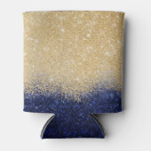 Gold en Blue Glitter Ombre Luxury Design Blikjeskoeler (Voorkant)