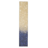 Gold en Blue Glitter Ombre Luxury Design Medium Tafelloper (Voorkant)
