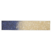 Gold en Blue Glitter Ombre Luxury Design Medium Tafelloper (Horizontaal)