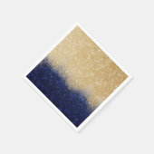 Gold en Blue Glitter Ombre Luxury Design Servet (Hoek)