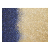 Gold en Blue Glitter Ombre Luxury Design Tafelkleed (Voorkant (Horizontaal))