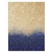 Gold en Blue Glitter Ombre Luxury Design Tafelkleed (Voorkant)