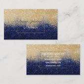 Gold en Blue Glitter Ombre Luxury Design Visitekaartje (Voorkant / Achterkant)