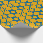 Gold en Blue Hanukkah Cadeaupapier (Hoek)