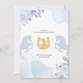 Gold en Blue Mexican Boy Girl Baptism Invitation Kaart (Achterkant)