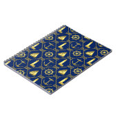 Gold en Blue Nautical Writing Journal Notitieboek (Linkerzijde)