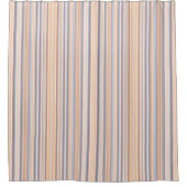 Gold- en Blue Striped Pattern Douchegordijn (Voorkant)