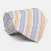 Gold- en Blue Striped Pattern Stropdas (Opgerold)