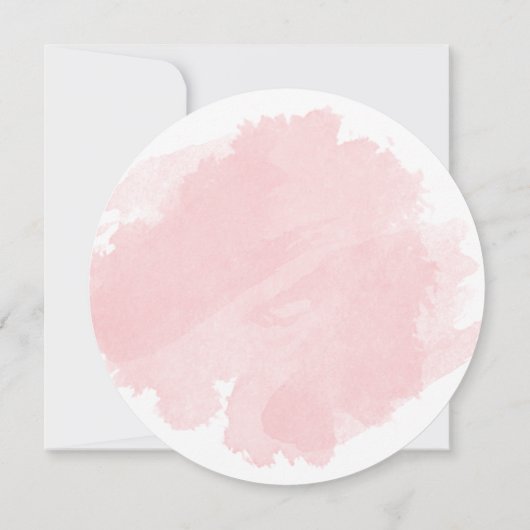 Gold en Blush Cirkel sparen de Datum Save The Date (Achterkant)