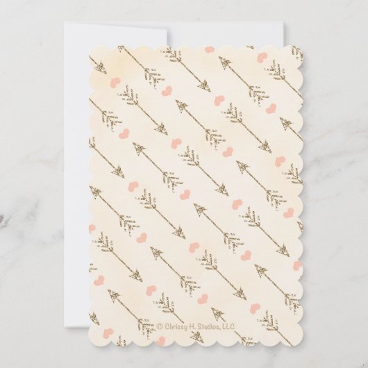 Gold en Blush Dreamweaver Boho Vrijgezellenfeest Kaart (Achterkant)