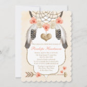 Gold en Blush Dreamweaver Boho Vrijgezellenfeest Kaart (Voorkant)