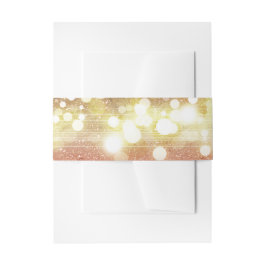 Gold en Blush String Lights Wedding Uitnodigingen Wikkel