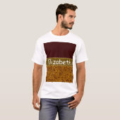 Gold en Bourgogne Paisley T-shirt (Voorkant volledig)