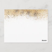 Gold en Bourgogne Rode Baby shower Advies Kaarten (Achterkant)