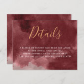 Gold- en Bourgogne-Waterverf Informatiekaartje (Voorkant / Achterkant)