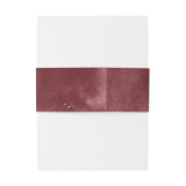 Gold- en Bourgogne-Waterverf Uitnodigingen Wikkel (Achterkant Voorbeeld)