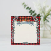 Gold- en Buffalo-gepantserde kerstmis leeg Menu (Staand voorkant)