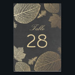 Gold- en Chalkboard-feesten bruiloft Kaart<br><div class="desc">Elegant goud en chalkboard vallen met trouwereknummerkaarten</div>