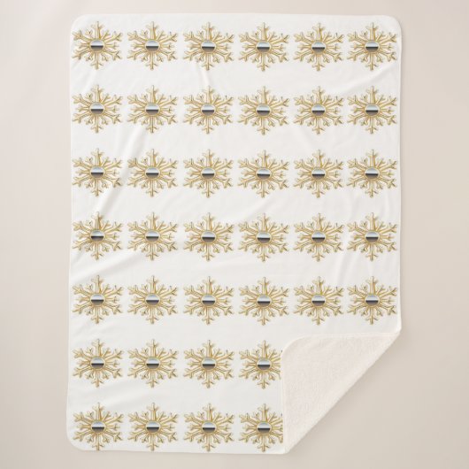 Gold en Chrome Sherpa Blanket Deken (Voorkant)