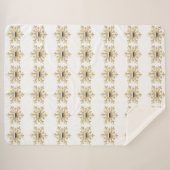 Gold en Chrome Sherpa Blanket Deken (Voorkant (horizontaal))