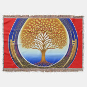 Gold- en Cyanboom Deken (Voorkant)