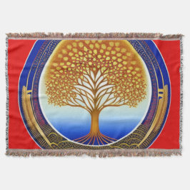 Gold- en Cyanboom Deken