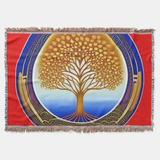 Gold- en Cyanboom Deken (Voorkant)