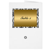 Gold en Damask Tafelplaatsing en Menu Kaart (Achterkant)