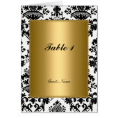 Gold en Damask Tafelplaatsing en Menu Kaart (Voorkant)