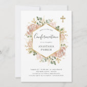 Gold en Elegant Neutral Floral | Bevestiging Kaart (Voorkant)