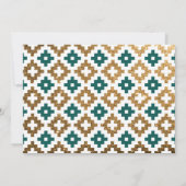 Gold en Emerald Boho Aztec Baby shower Kaart (Achterkant)