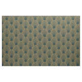 Gold en Emerald Green Art Deco Pattern Stof (Fat Quarter)
