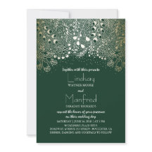 Gold en Emerald Green Enchanted Woodland Wedding