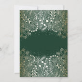 Gold en Emerald Green Enchanted Woodland Wedding Kaart (Achterkant)