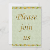 Gold en Emerald Jewel Wedding Kaart (Achterkant)