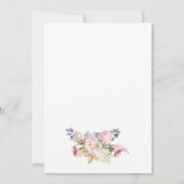 Gold en Floral Bridal Brunch Uitnodiging (Achterkant)