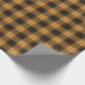 Gold- en Forest Green Rustic Pset Pattern Cadeaupapier (Hoek)