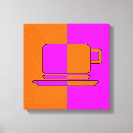 Gold- en Fuchsia Square Cup Canvas Afdruk (Voorkant)