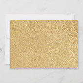 Gold en glitter Quinceanera Fotouitnodiging Kaart (Achterkant)