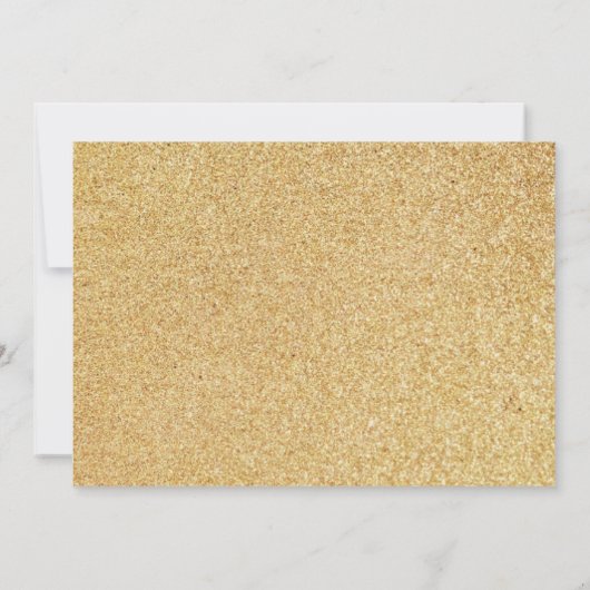 Gold en glitter Quinceanera Fotouitnodiging Kaart (Achterkant)