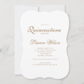 Gold en glitter Quinceanera Kaart (Voorkant)
