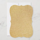 Gold en glitter Quinceanera Kaart (Achterkant)
