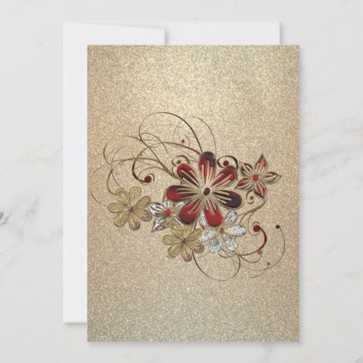 Gold en Glitter Save The Date (Achterkant)