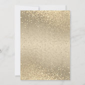 Gold en Gold Glitter Invitation Kaart (Achterkant)