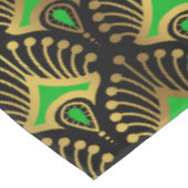 Gold en green Art Deco-patroon op zwart Tafelkleed (Gekanteld)