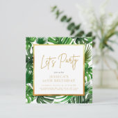 Gold en Green Birthday  Kaart (Staand voorkant)