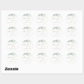 Gold en Green Botanical Business Hartelijk dank Ronde Sticker (Vel)