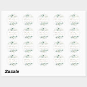 Gold en Green Botanical Small Business Hartelijk d Ronde Sticker (Vel)